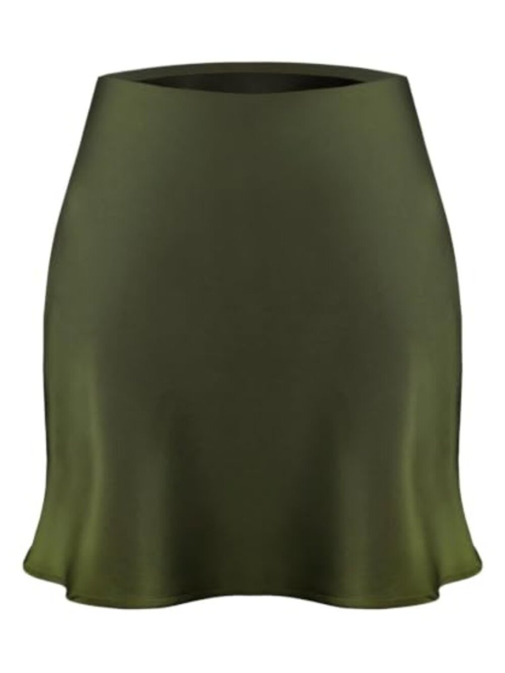 Silk High Waisted A-Line Mini Skirt Satin